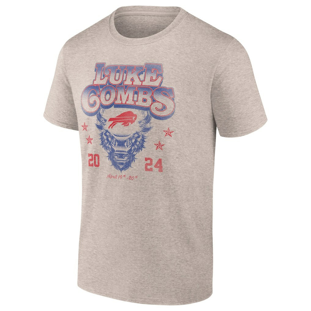 Luke Combs x Buffalo Bills Growin' Up and Gettin' Old Tour T-Shirt Tan | Fanatics