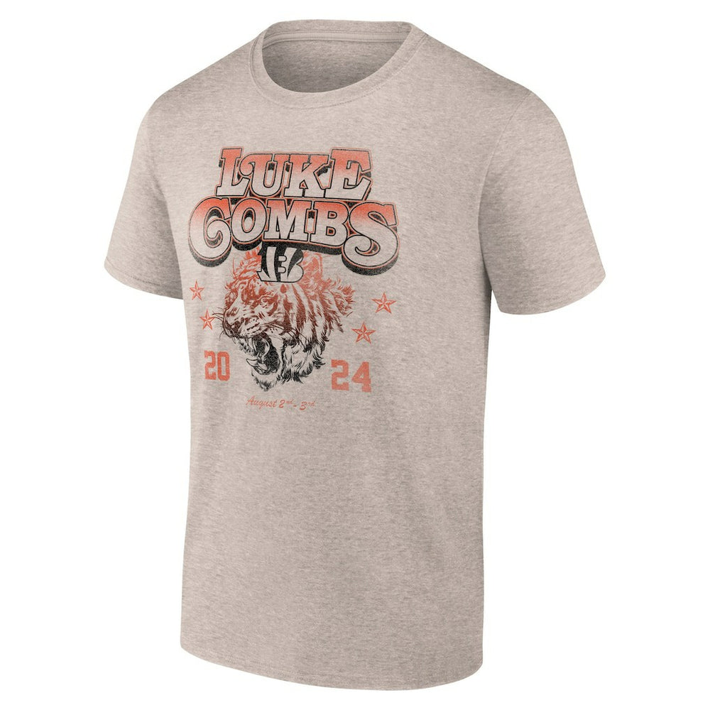 Luke Combs x Cincinnati Bengals Growin' Up and Gettin' Old Tour T-Shirt Tan | Fanatics