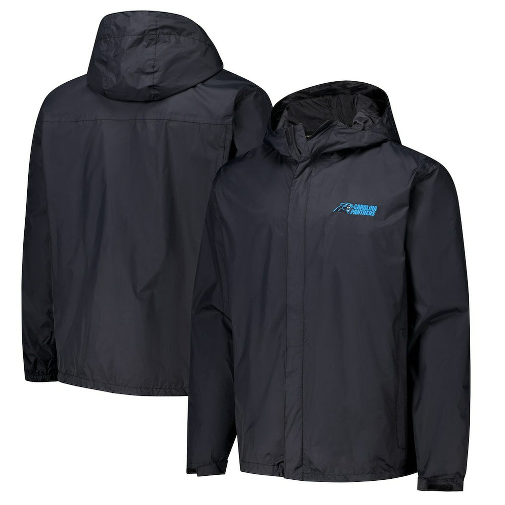 Carolina Panthers Dunbrooke Tropic Waterproof Packable Full-Zip Hoodie Jacket  Black | NFL