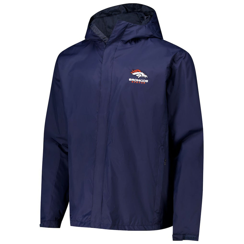 Denver Broncos Dunbrooke Tropic Waterproof Packable Full-Zip Hoodie Jacket  Navy | NFL