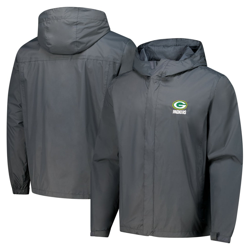 Green Bay Packers Dunbrooke Tropic Waterproof Packable Full-Zip Hoodie Jacket  Graphite | NFL