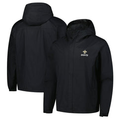 New Orleans Saints Dunbrooke Tropic Waterproof Packable Full-Zip Hoodie Jacket  Black | NFL