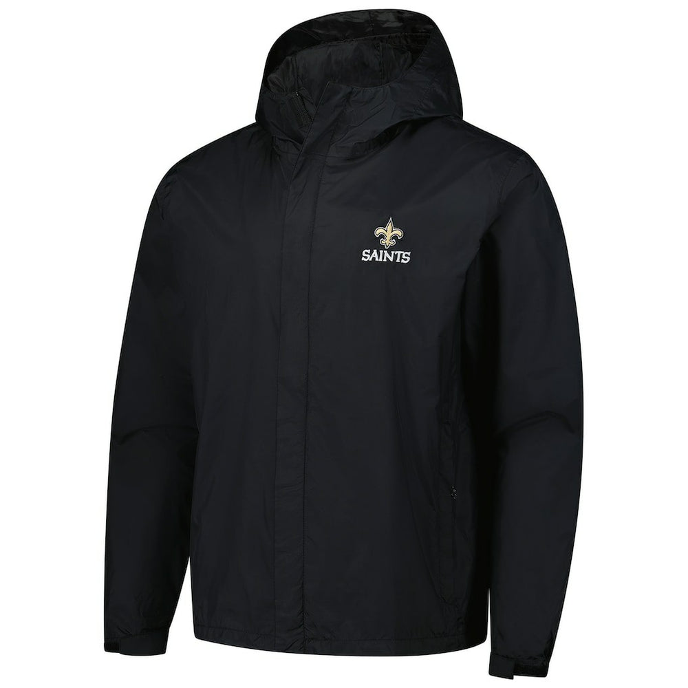 New Orleans Saints Dunbrooke Tropic Waterproof Packable Full-Zip Hoodie Jacket  Black | NFL