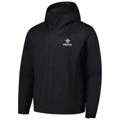 New Orleans Saints Dunbrooke Tropic Waterproof Packable Full-Zip Hoodie Jacket  Black | NFL