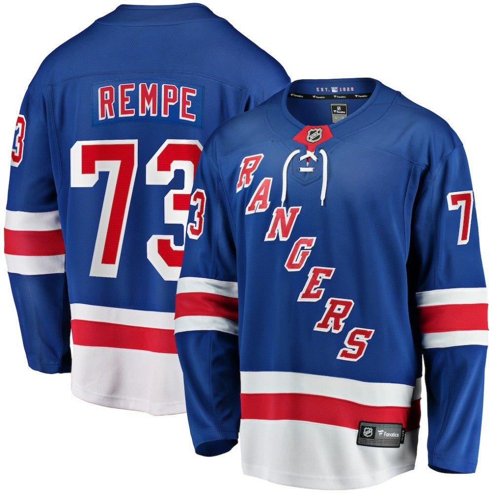 Matt Rempe New York Rangers Fanatics Home Breakaway Jersey - Blue - NHL