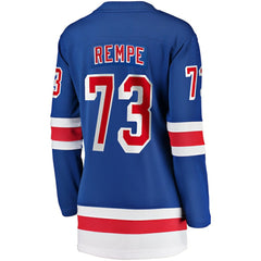 Matt Rempe New York Rangers Fanatics Women's Home Breakaway Jersey - Blue - NHL