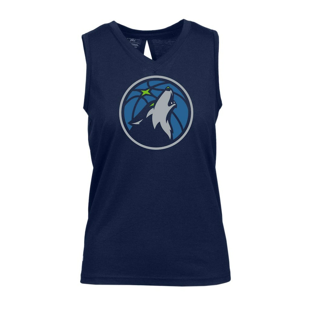 Minnesota Timberwolves Levelwear Women's Paisley Core V-Neck Tank Top Navy - NBA