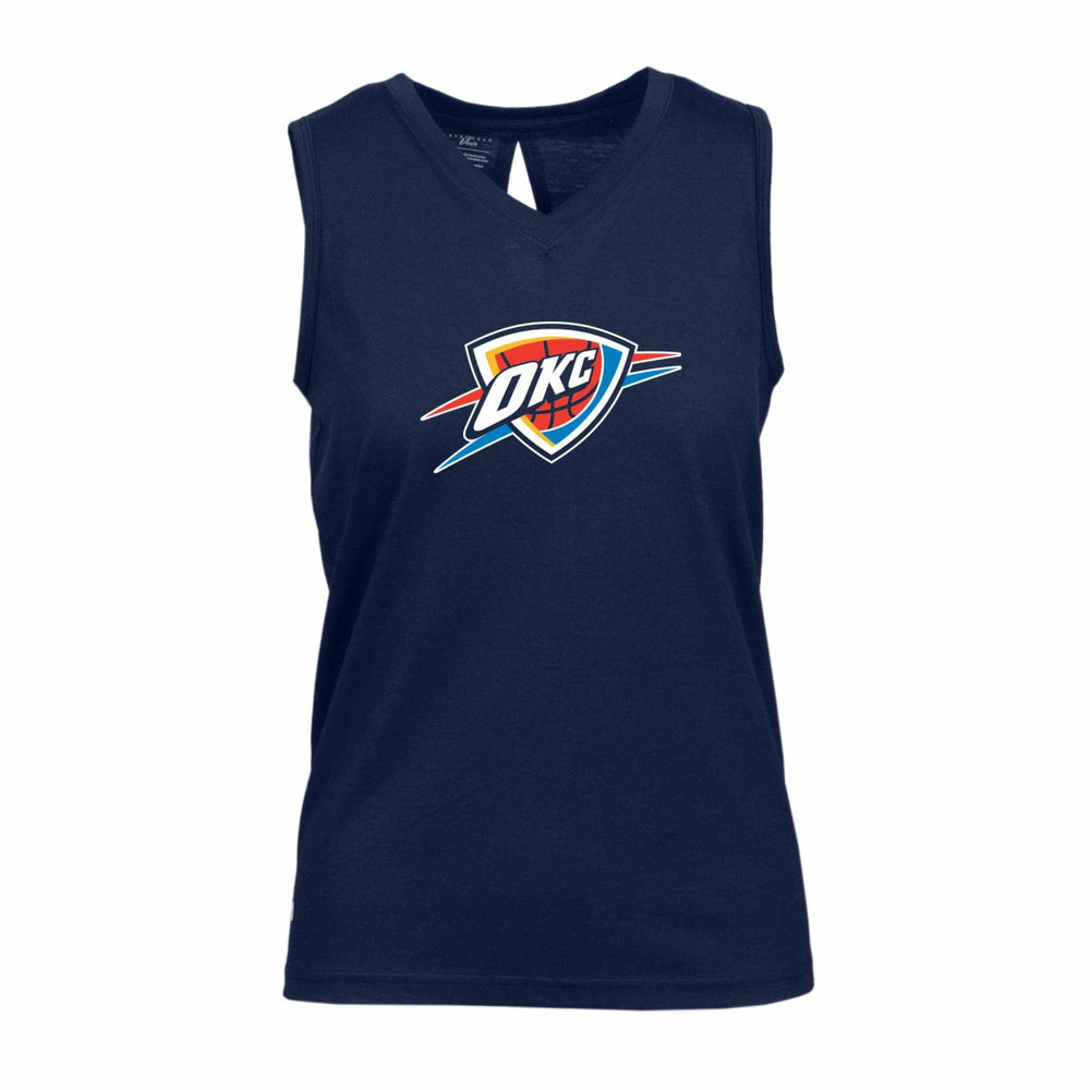 Oklahoma City Thunder Levelwear Women's Paisley Core V-Neck Tank Top Navy - NBA