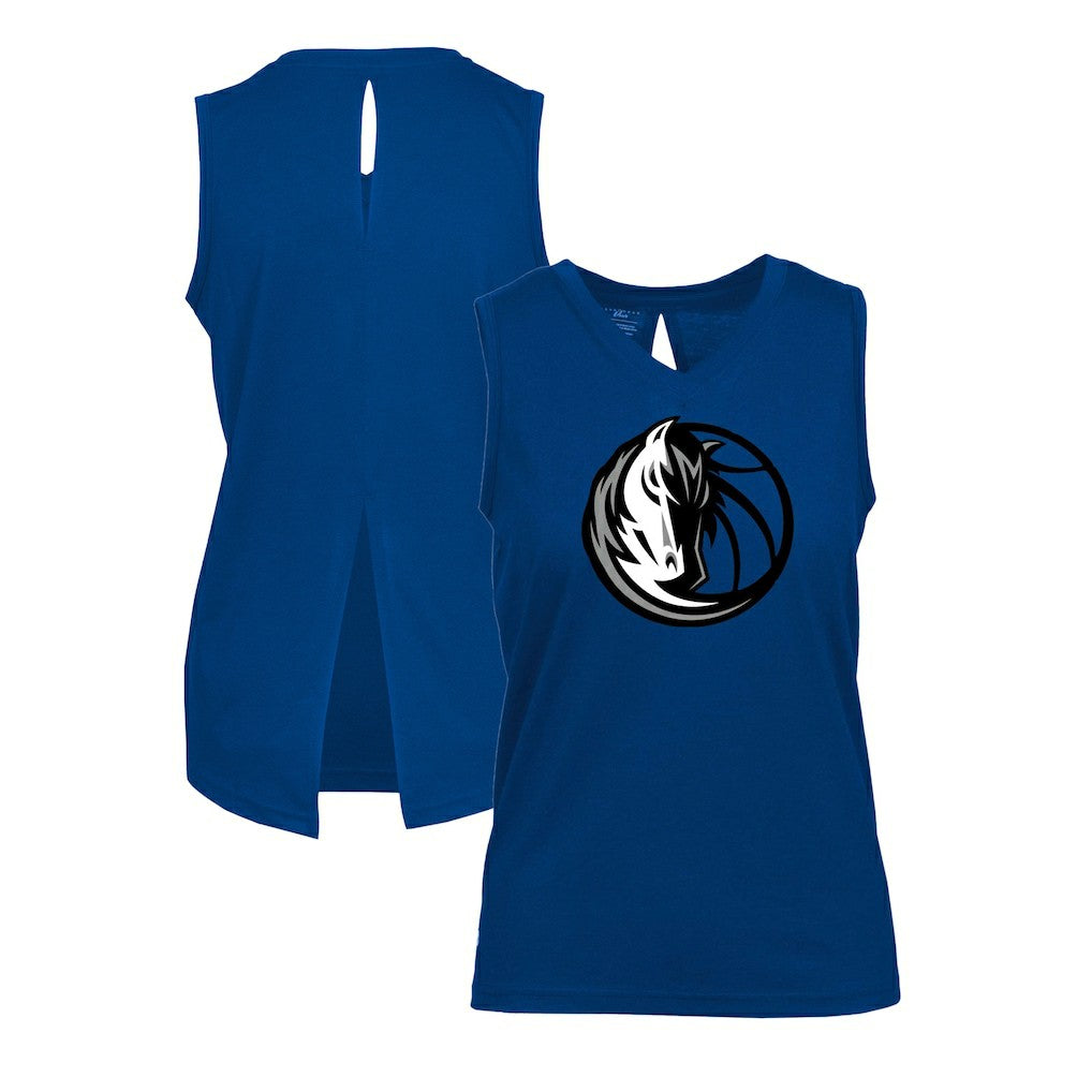 Dallas Mavericks Levelwear Women's Paisley Core V-Neck Tank Top Blue - NBA
