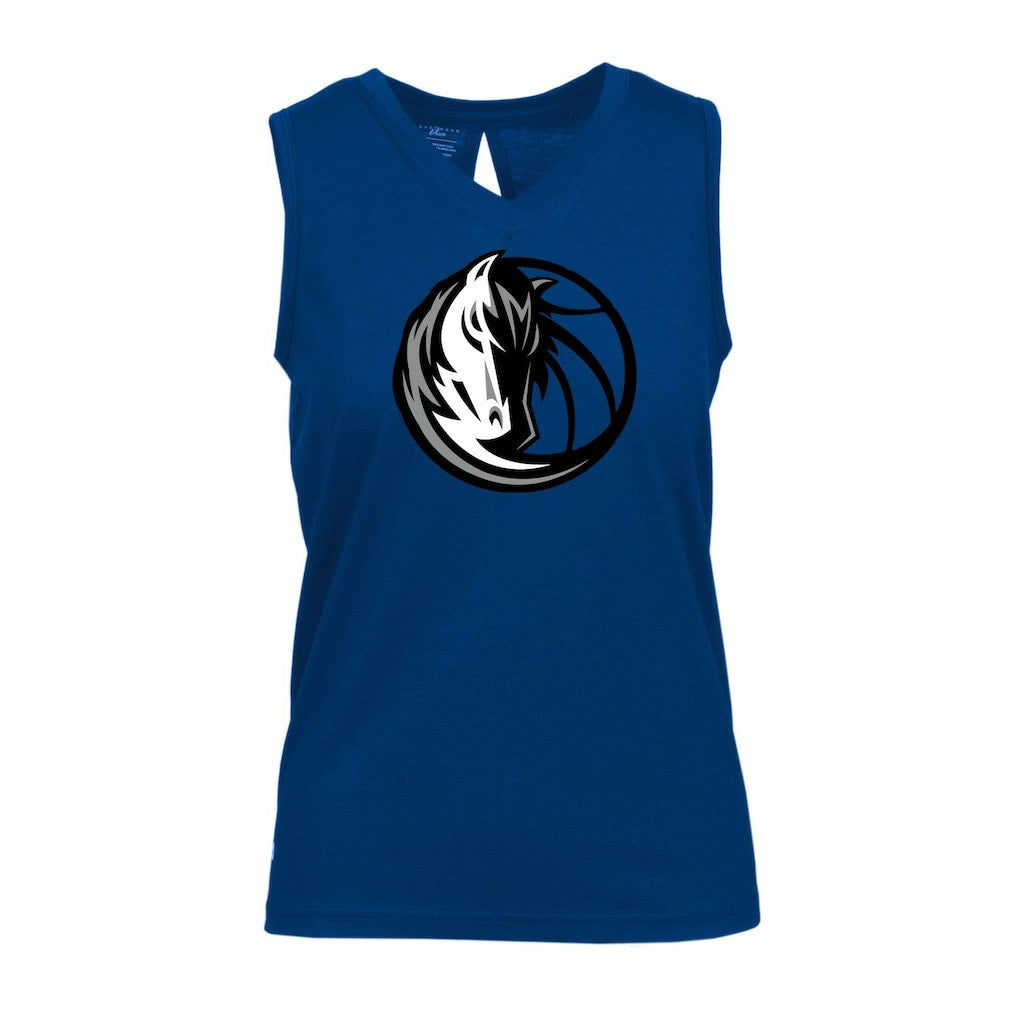 Dallas Mavericks Levelwear Women's Paisley Core V-Neck Tank Top Blue - NBA