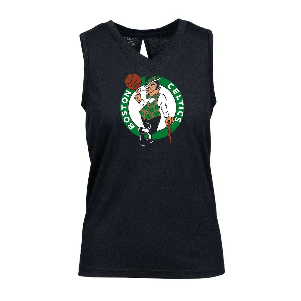 Boston Celtics Levelwear Women's Paisley Core V-Neck Tank Top Black - NBA