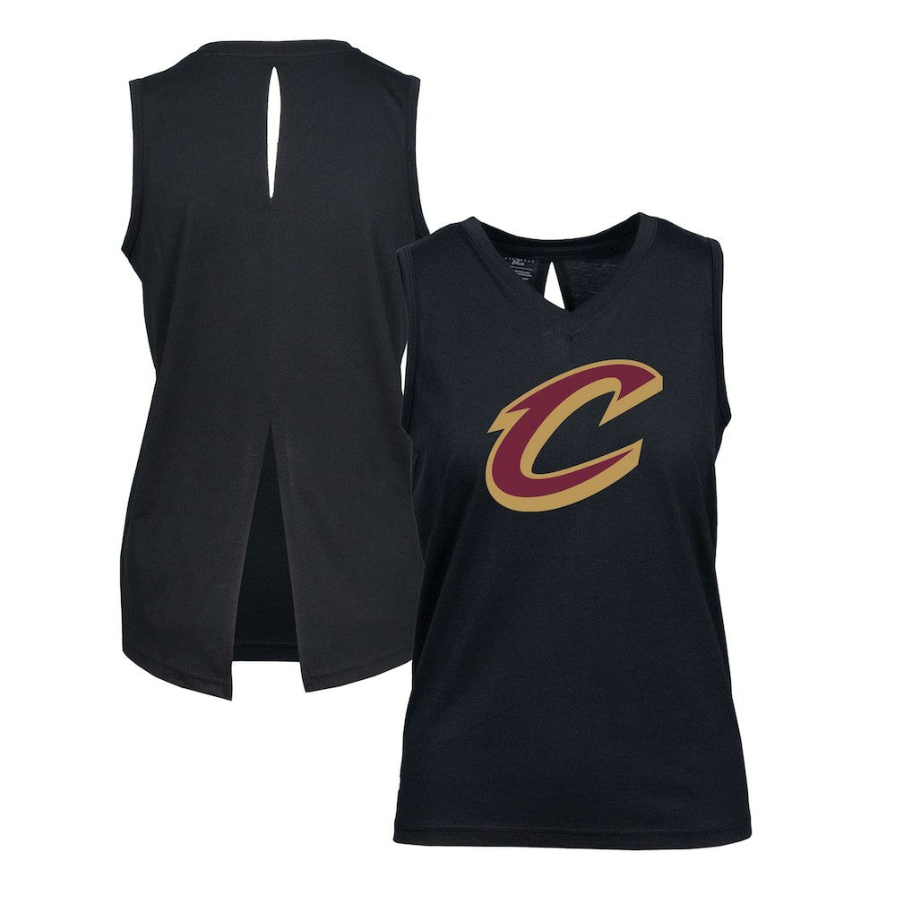 Cleveland Cavaliers Levelwear Women's Paisley Core V-Neck Tank Top Black - NBA