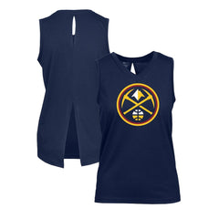 Denver Nuggets Levelwear Women's Paisley Core V-Neck Tank Top Navy - NBA