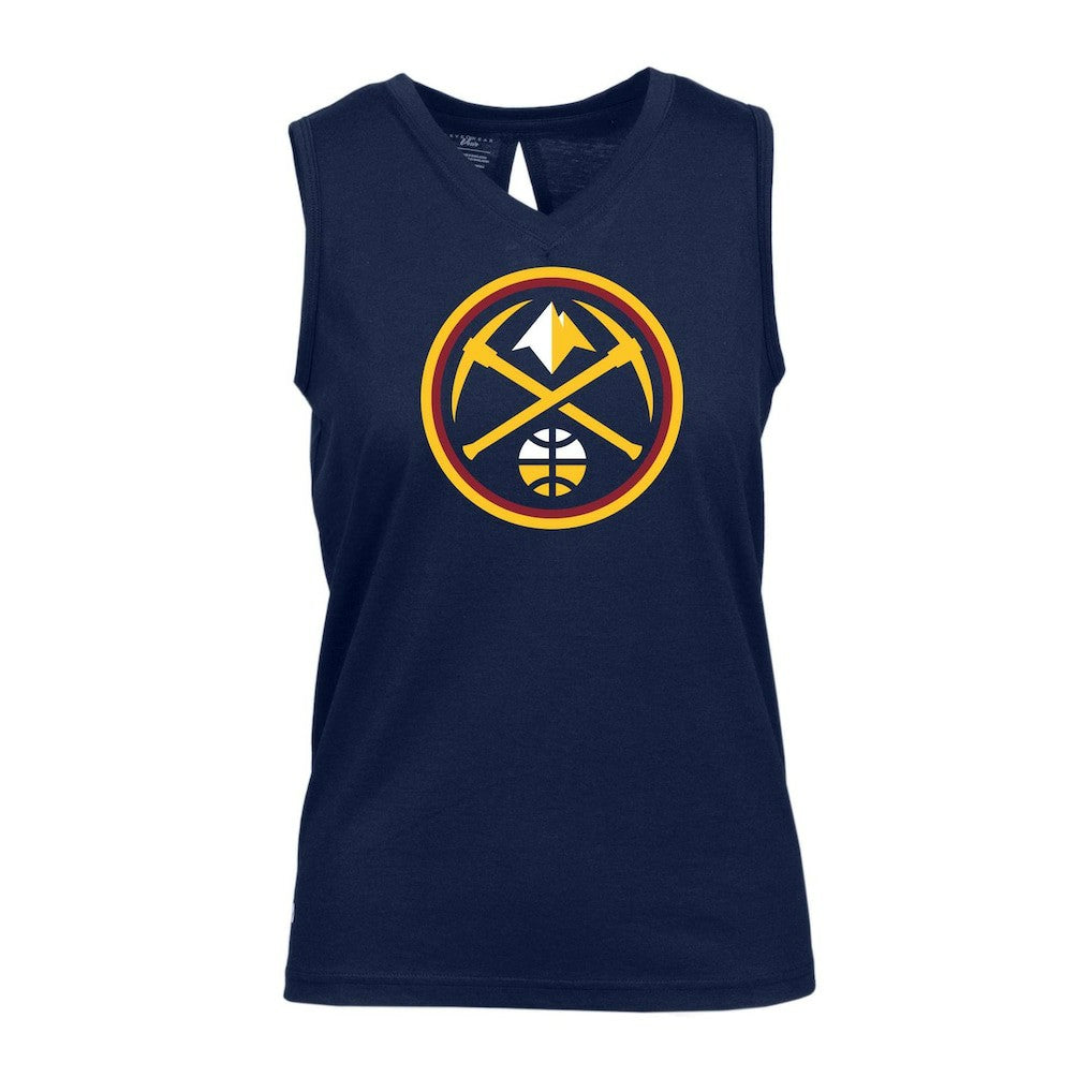 Denver Nuggets Levelwear Women's Paisley Core V-Neck Tank Top Navy - NBA