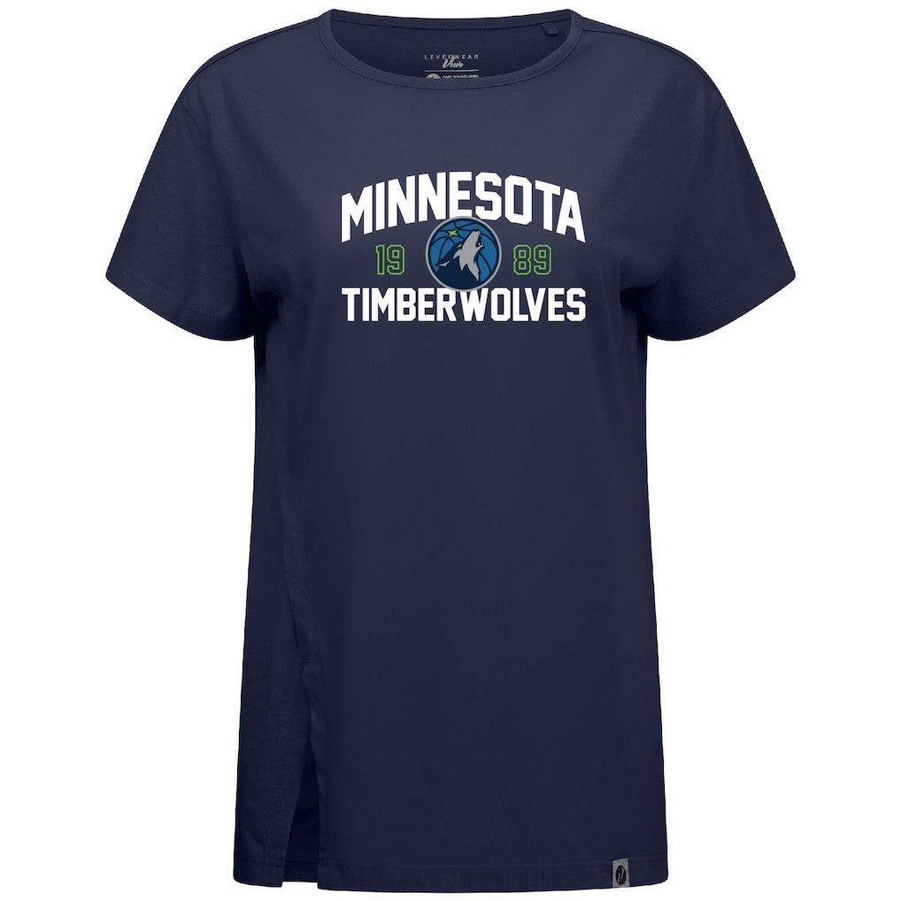 Minnesota Timberwolves Levelwear Women's Influx T-Shirt Navy - NBA
