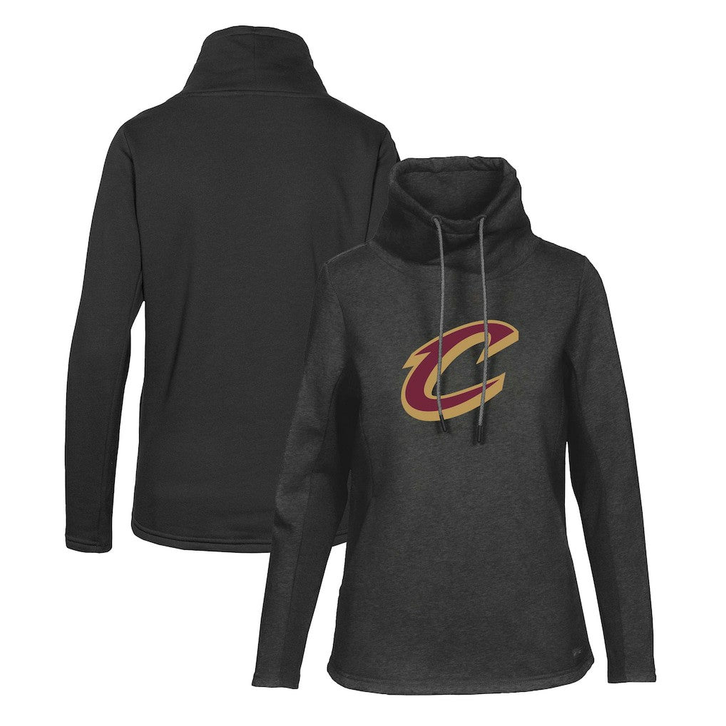 Cleveland Cavaliers Levelwear Women's Loop Core Funnel Neck Pullover Sweatshirt Black - NBA