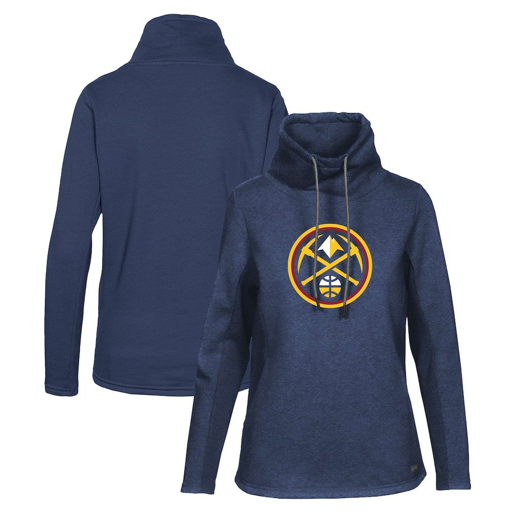 Denver Nuggets Levelwear Women's Loop Core Funnel Neck Pullover Sweatshirt Navy - NBA