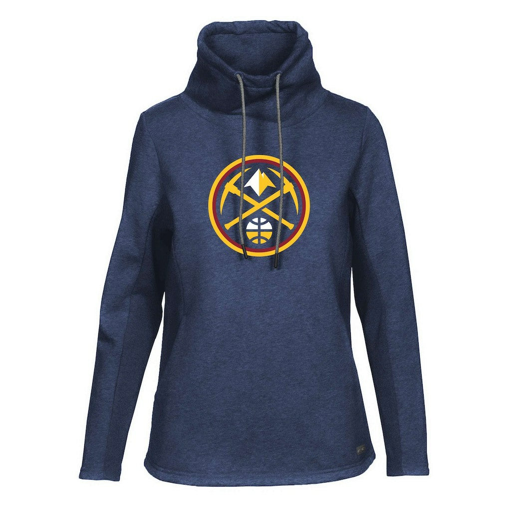Denver Nuggets Levelwear Women's Loop Core Funnel Neck Pullover Sweatshirt Navy - NBA