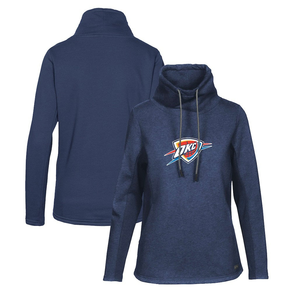 Oklahoma City Thunder Levelwear Women's Loop Core Funnel Neck Pullover Sweatshirt Navy - NBA
