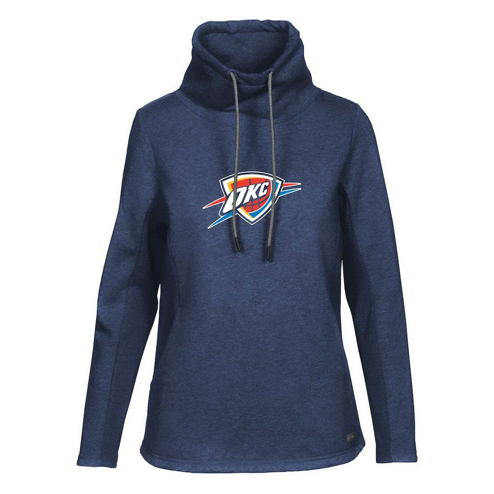 Oklahoma City Thunder Levelwear Women's Loop Core Funnel Neck Pullover Sweatshirt Navy - NBA