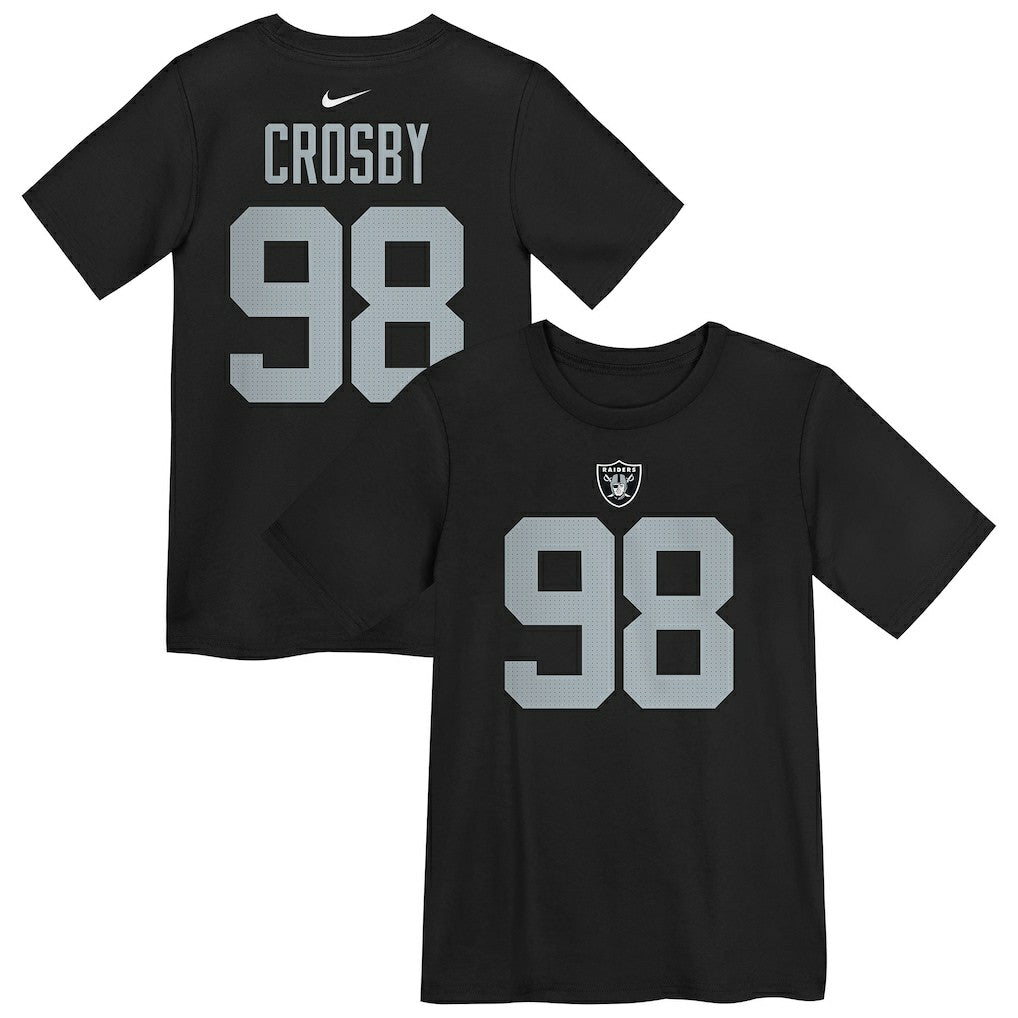 Maxx Crosby Las Vegas Raiders Preschool Player Name & Number T-Shirt Black | Nike for Sale