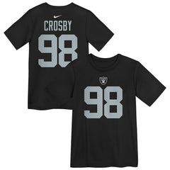 Maxx Crosby Las Vegas Raiders Preschool Player Name & Number T-Shirt Black | Nike for Sale