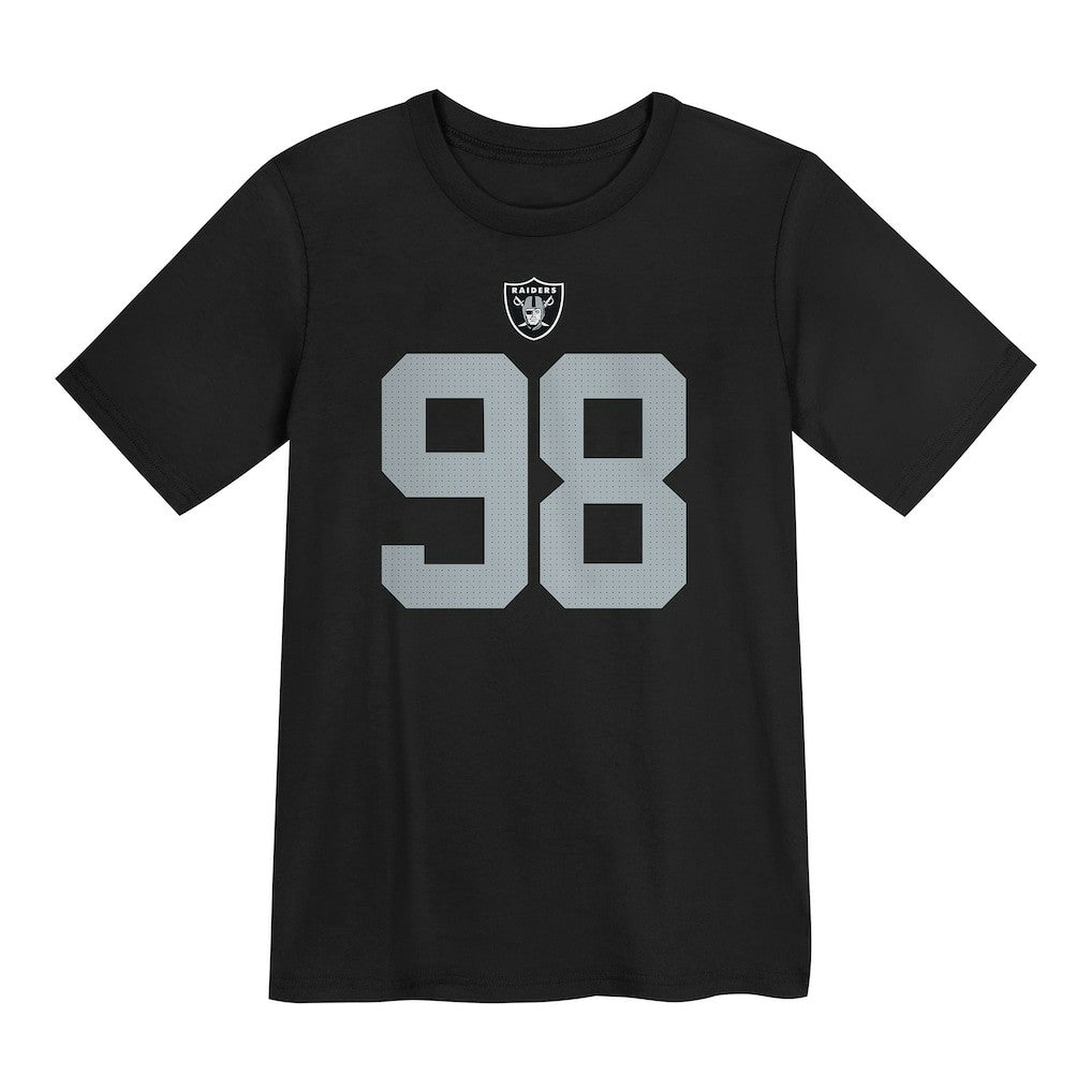 Maxx Crosby Las Vegas Raiders Preschool Player Name & Number T-Shirt Black | Nike for Sale