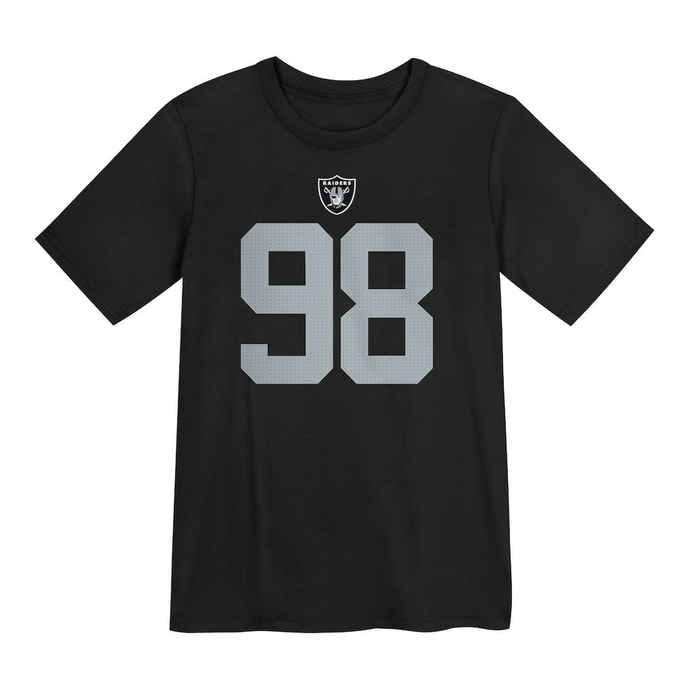 Maxx Crosby Las Vegas Raiders Preschool Player Name & Number T-Shirt Black | Nike for Sale