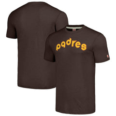 San Diego Padres Homage Cooperstown Collection Hand-Drawn Logo Tri-Blend T-Shirt - MLB