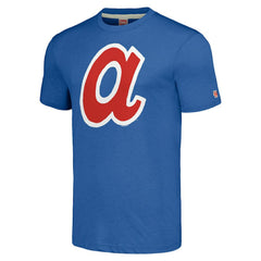 Atlanta Braves Homage Cooperstown Collection Hand-Drawn Logo Tri-Blend T-Shirt - MLB