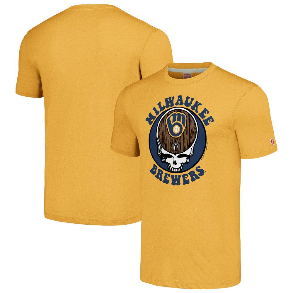 Milwaukee Brewers Homage Grateful Dead Tri-Blend T-Shirt - MLB