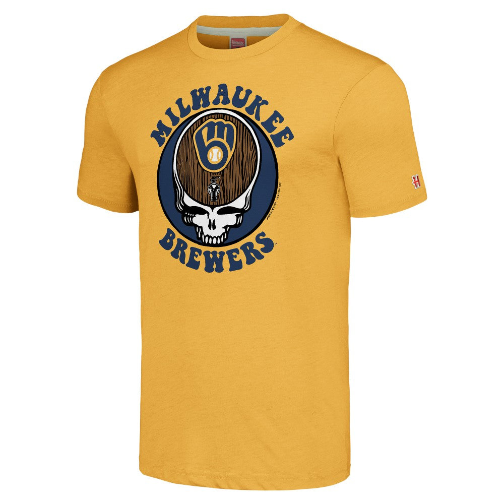 Milwaukee Brewers Homage Grateful Dead Tri-Blend T-Shirt - MLB