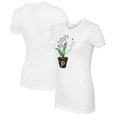 Pittsburgh Pirates Tiny Turnip Women's Lilies and Ladybugs T-Shirt - MLB