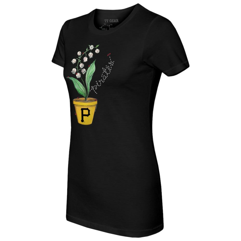 Pittsburgh Pirates Tiny Turnip Women's Lilies and Ladybugs T-Shirt - MLB