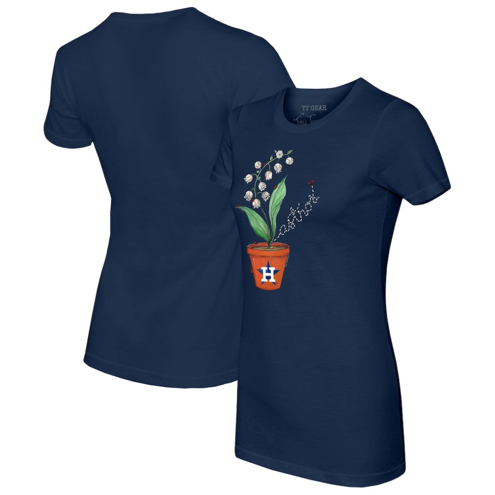 Houston Astros Tiny Turnip Women's Lilies and Ladybugs T-Shirt - MLB