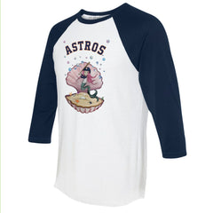 Houston Astros Tiny Turnip Unisex Mermaid 3/4-Sleeve Raglan T-Shirt - MLB