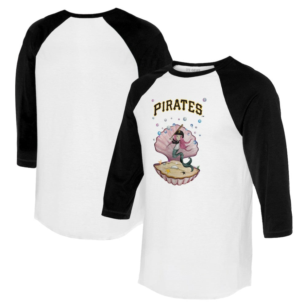 Pittsburgh Pirates Tiny Turnip Unisex Mermaid 3/4-Sleeve Raglan T-Shirt - MLB