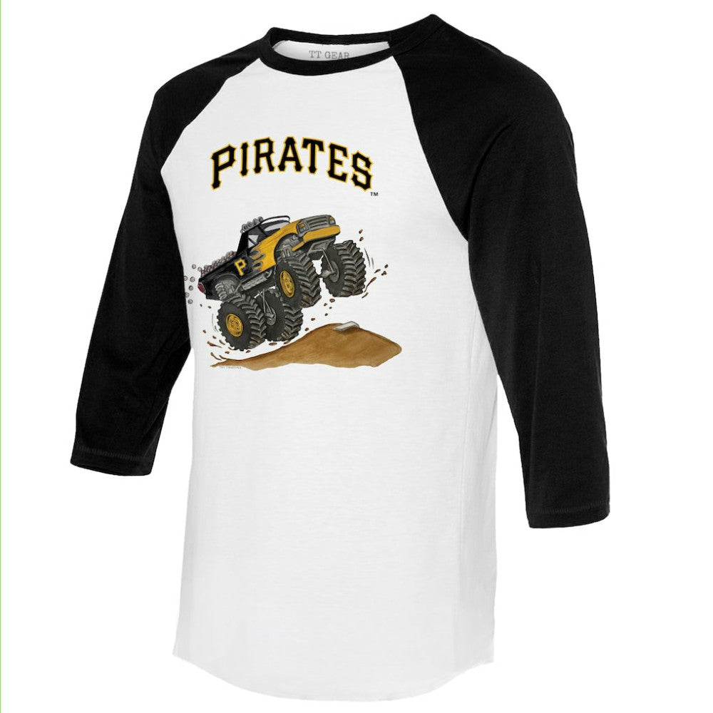 Pittsburgh Pirates Tiny Turnip Unisex Monster Truck 3/4-Sleeve Raglan T-Shirt - MLB