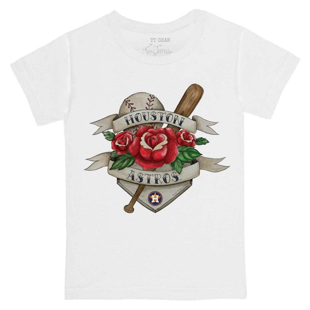 Houston Astros Tiny Turnip Youth American Traditional Rose T-Shirt - MLB