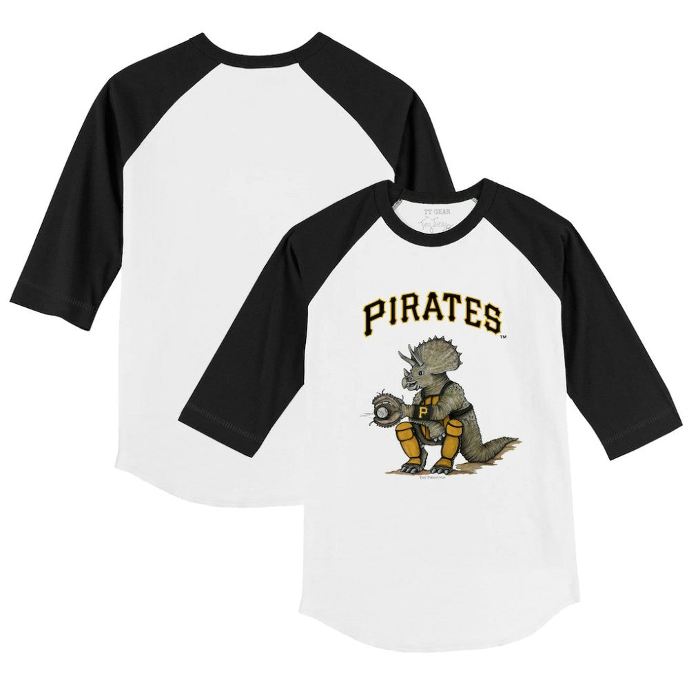 Pittsburgh Pirates Tiny Turnip Youth Triceratops 3/4-Sleeve Raglan T-Shirt - MLB