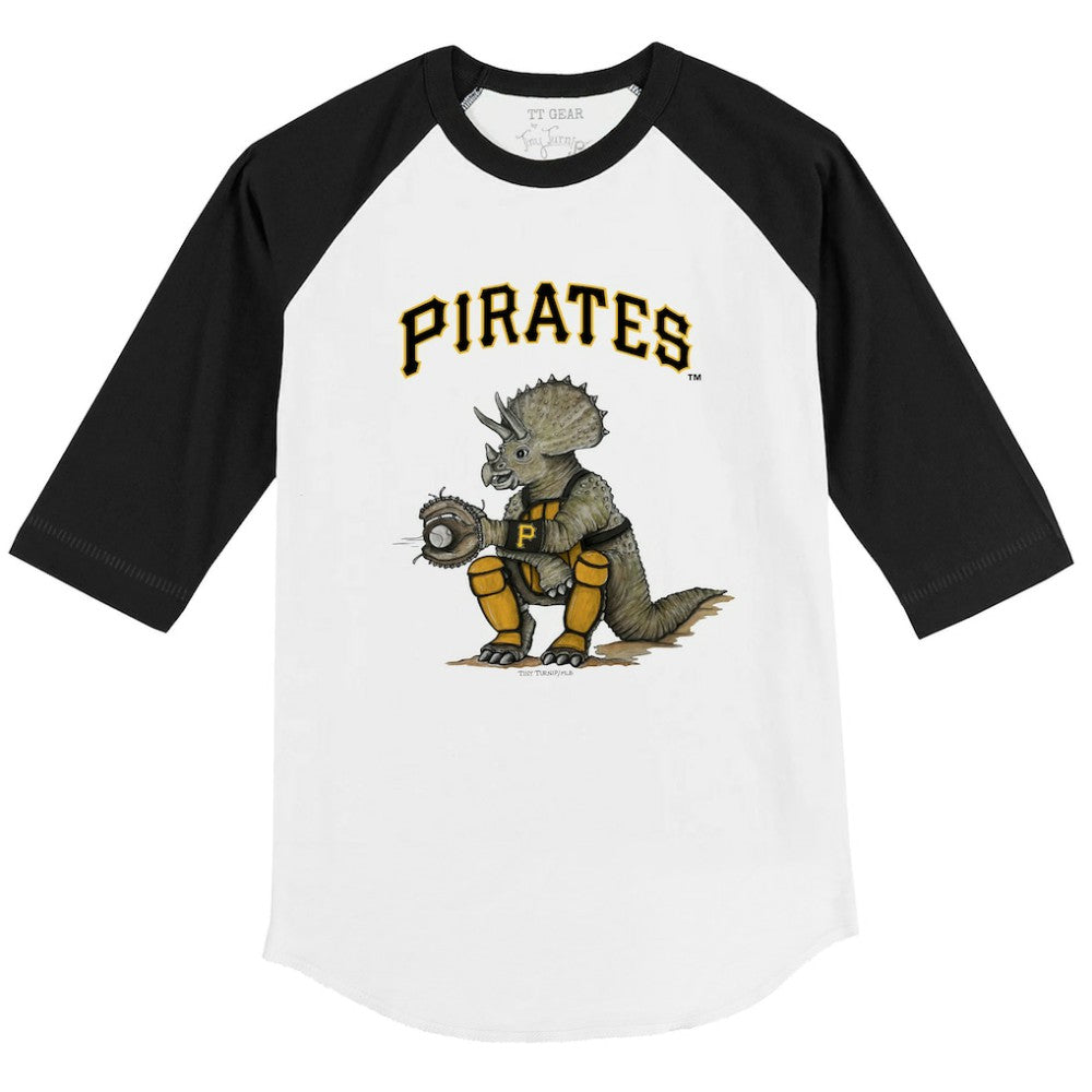 Pittsburgh Pirates Tiny Turnip Youth Triceratops 3/4-Sleeve Raglan T-Shirt - MLB