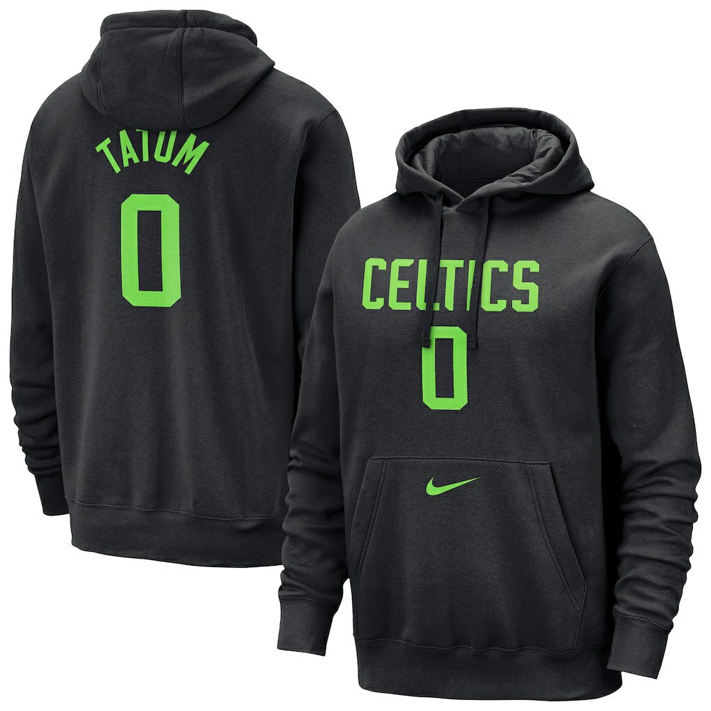 Jayson Tatum Boston Celtics 2024/25 City Edition Name & Number Pullover Hoodie Black - NBA