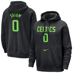 Jayson Tatum Boston Celtics 2024/25 City Edition Name & Number Pullover Hoodie Black - NBA