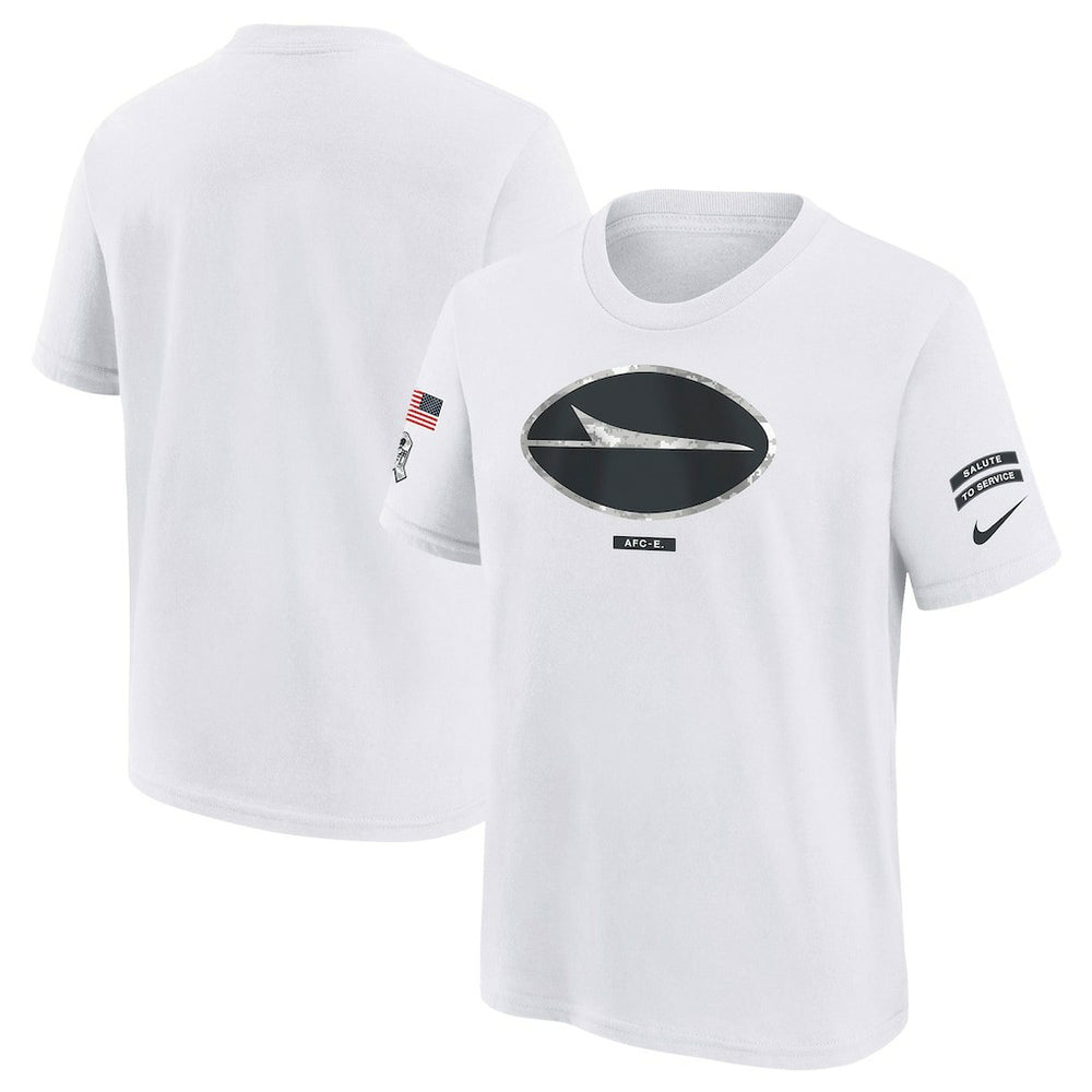 New York Jets Youth 2024 Salute To Service T-Shirt White | Nike for Sale