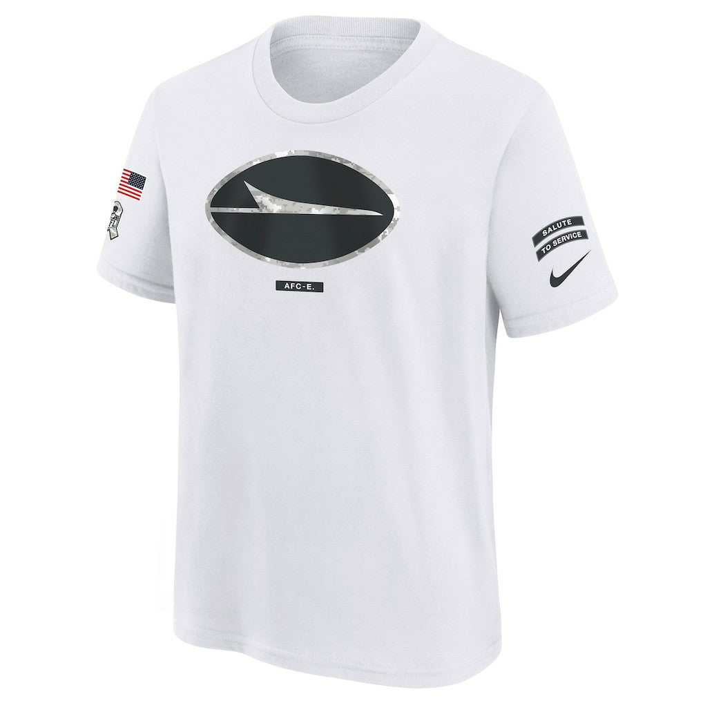New York Jets Youth 2024 Salute To Service T-Shirt White | Nike for Sale