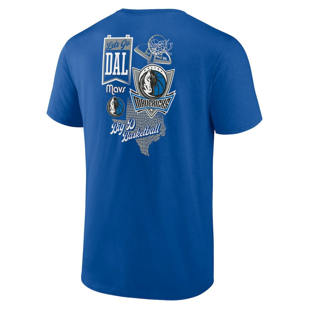 Dallas Mavericks Split Zone T-Shirt Blue - NBA