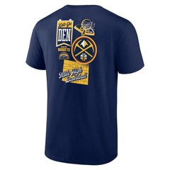Denver Nuggets Split Zone T-Shirt Navy - NBA