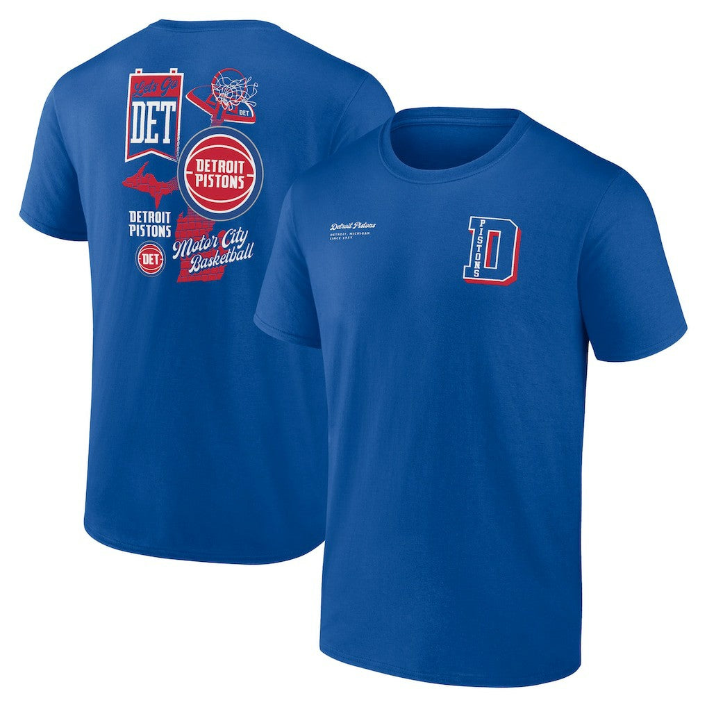 Detroit Pistons Split Zone T-Shirt Blue - NBA