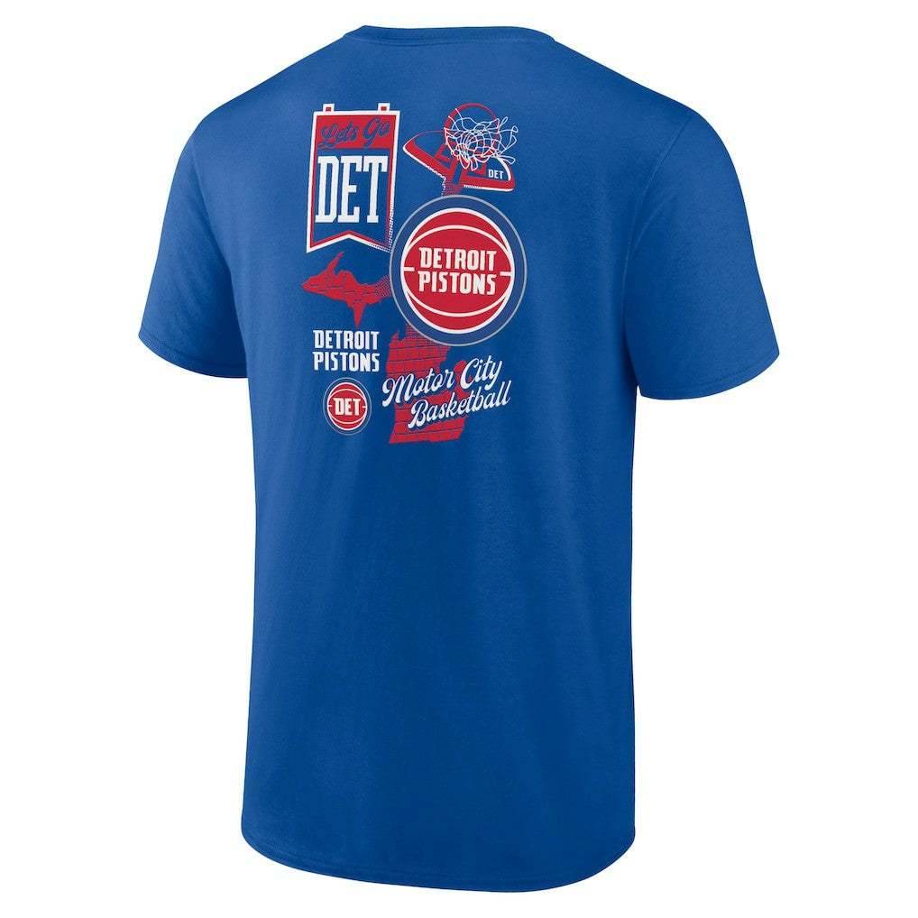 Detroit Pistons Split Zone T-Shirt Blue - NBA