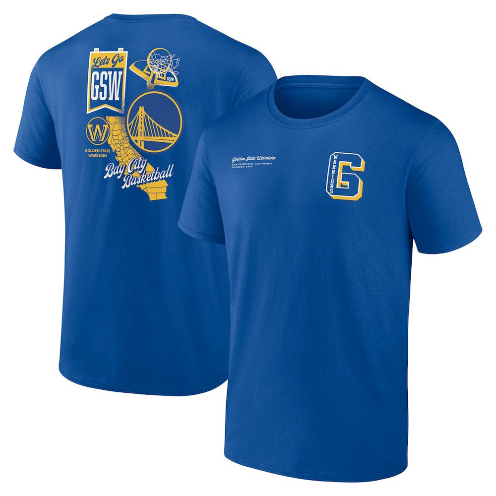 Golden State Warriors Split Zone T-Shirt Royal - NBA